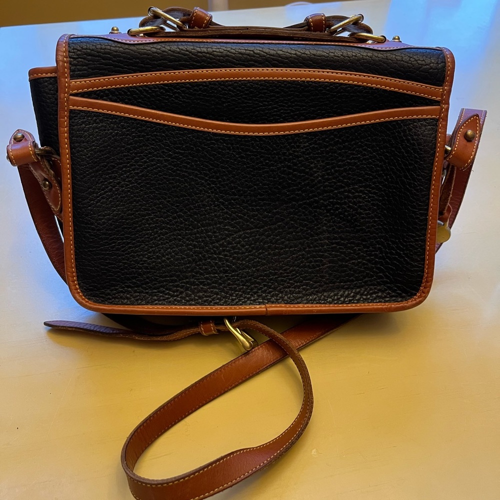 DOONEY & BOURKE Vintage Blue and Leather Shoulder Bag Purse - Picture 3 of 16